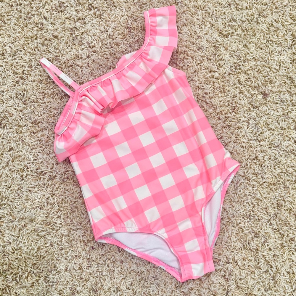 Carter's Pink Checkered Swimsuit